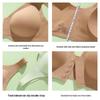 Front Buckle Seamless Plus Size Bra: Side Support, Wire-Free, Anti-Sagging Design.