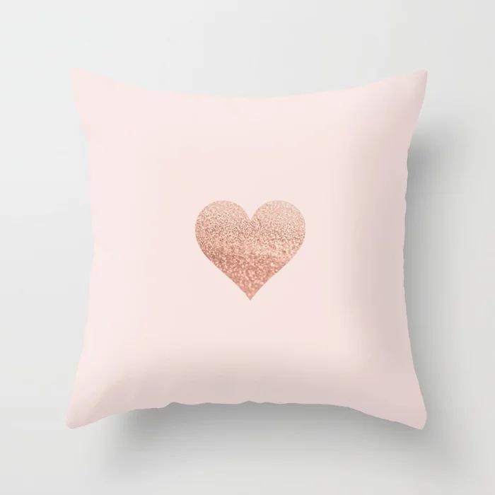 New Ins Style Pink Geometric Love Series Pillowcase Sofa Pillow Car Cushion Cover