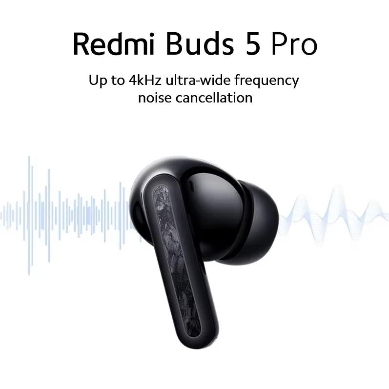 Xiaomi Беспроводные наушники-вкладыши Redmi Buds 5 Pro с шумоподавлением, внутриканальные, совместимые с телефонами Android и Apple