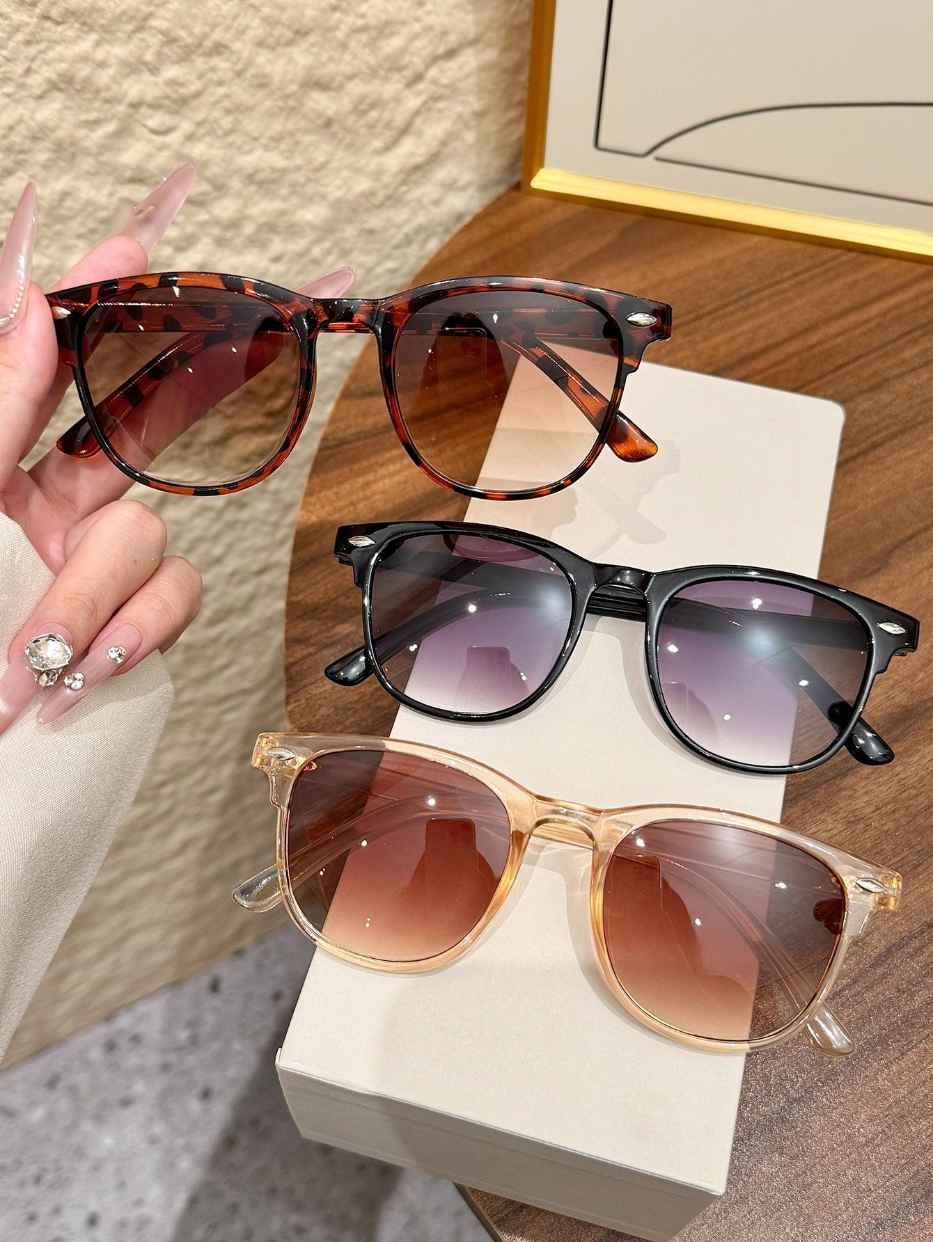 

3Pcs Simple Round Frame Fashion Glasses, Suitable for Both Men and Women, Perfect for Daily Wear, Minimalist Style Optical Glass