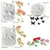 3D Butterfly Bird and Rose Flower Silicone Mold Versatile Baking and Craft Tool for Chocolate Creative Floral Dessert Decorator