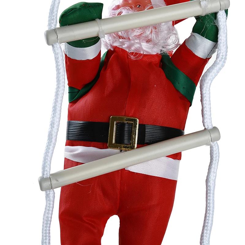Santa Climbing Ladder Doll Christmas Tree Ornament Door Wall Hanging Decoration Indoor Holiday Gift