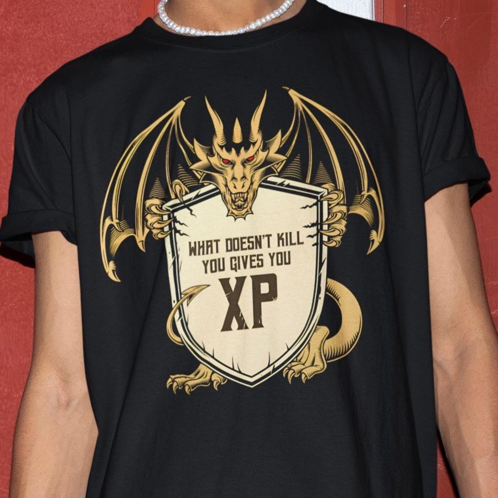 What Doesnt Kill You Gives You XP Tshirt - Dungeons and Dragons Shirt,DnD,Board Game Tees,D&D 4XL