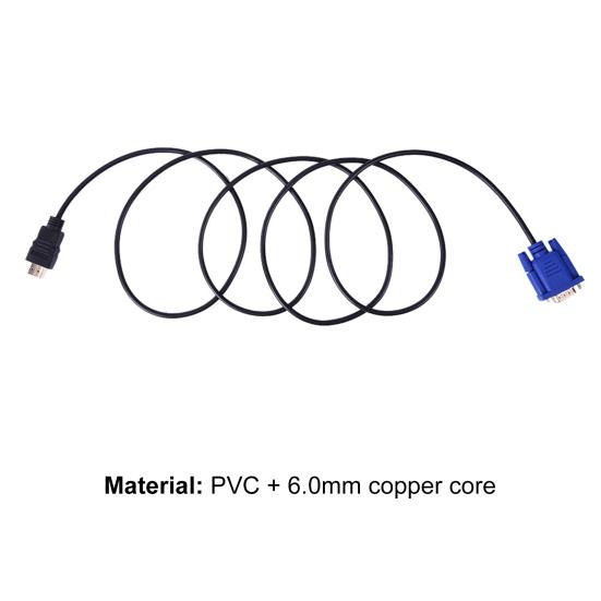 DOONJIEY Converter Cable High Resolution Fast Transmission Plug-And-Play Male To VGA 1080P Male PVC Video Adapter Cord for Laptop