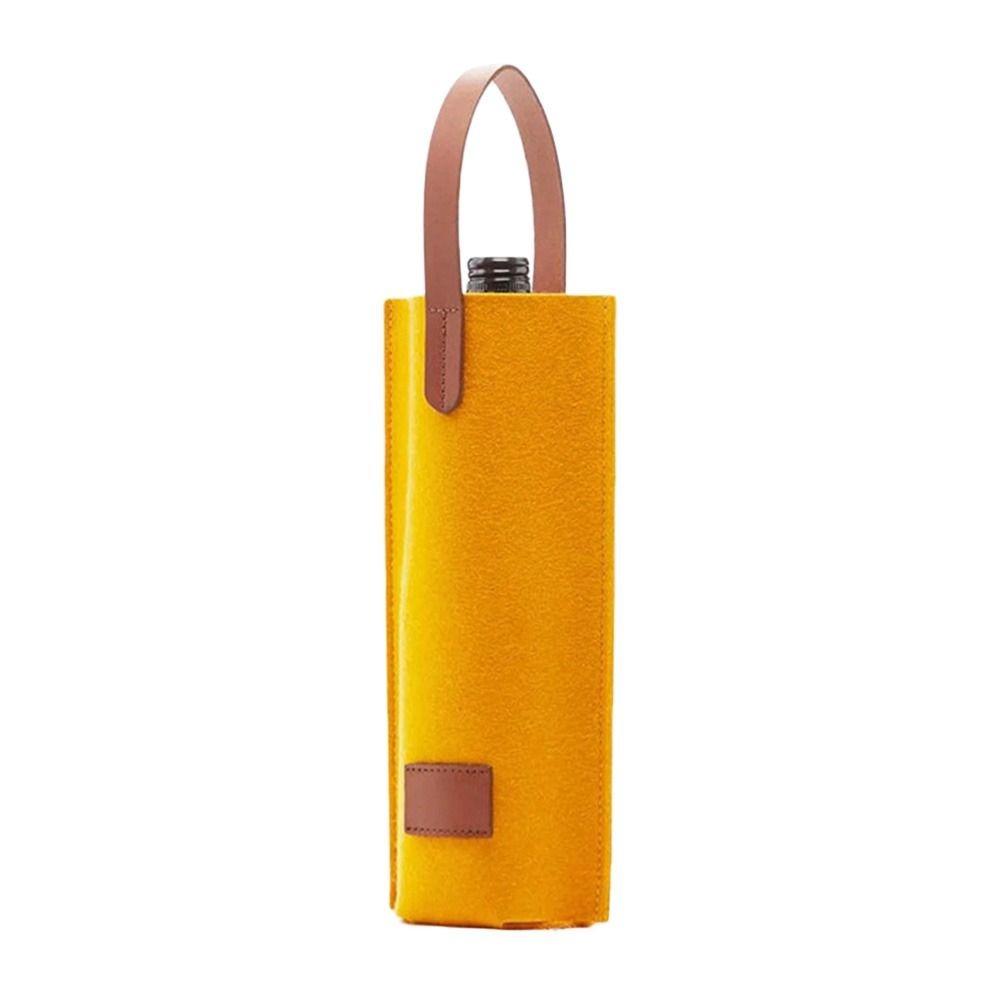 Solid Color Wine Bag Single Double Wine Carrier Bag Simple Felt Bag
