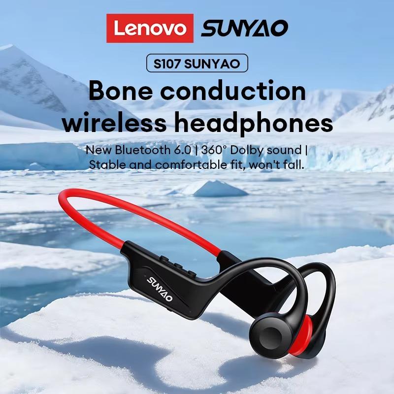 Lenovo S107 Bone Conduction Earphone TWS Fone Bluetooth Wireless Headphone Driving Cycling Earbuds Sports Running Headset
