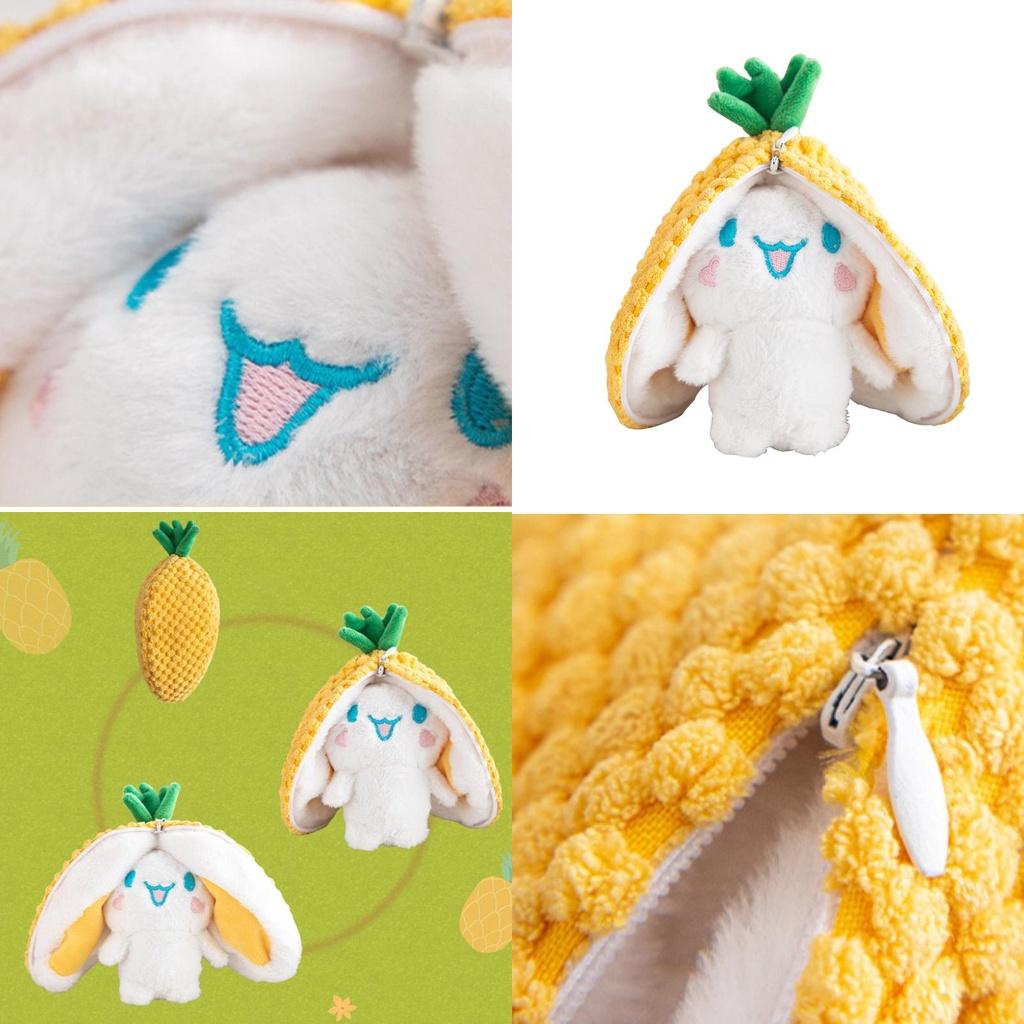 Adorable Strawberry And Cinnamon Dog Keychain Plush Toy For Car Interior And Backpacks 15cm