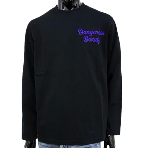 Battou Musume Long Sleeve T-Shirt for Men, 211142 (M, Black)