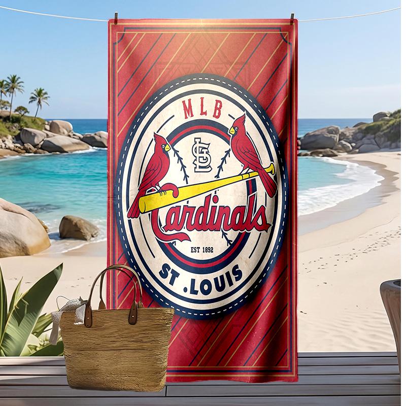 St. Louis Cardinals Print Beach Towel Soft Portable Quick?dry Towel For Pool Summer Vacation Outdoor Sport
