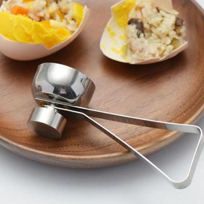 Creative Egg Opener Dustproof And Easy To Clean Stainless Steel Egg Beating Artifact Broken Egg Shell Steaming Kitchen Gadgets