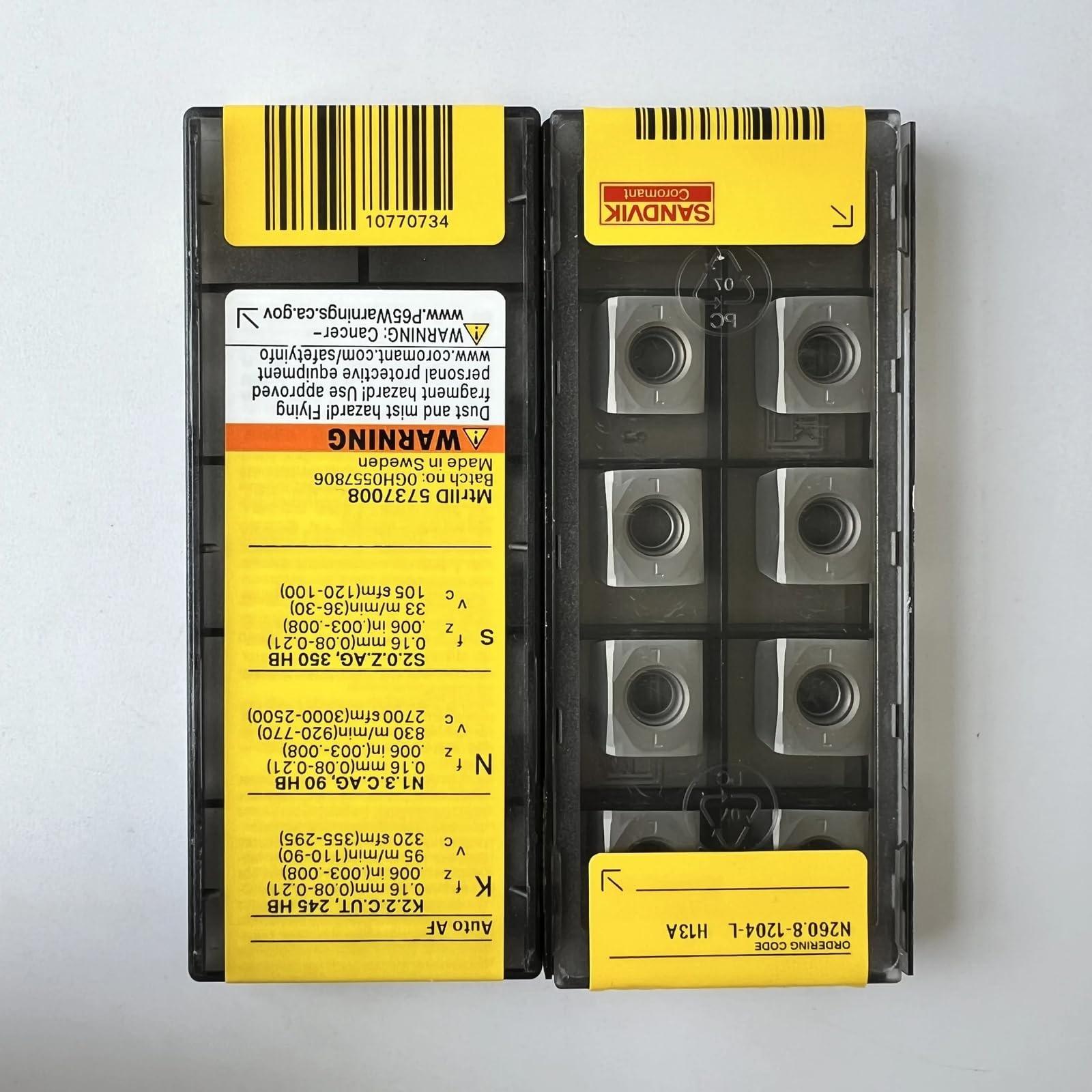 

Original Sandvik / N260.8-1204L H13A / CNC lathe carbide blade 10 Pcs