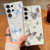 Retro Butterfly Pattern Phone Case For Samsung Galaxy S26 S25 S24 S23 Ultra S22 Plus S21 S24 S25 FE Clear Shockproof Soft Cover