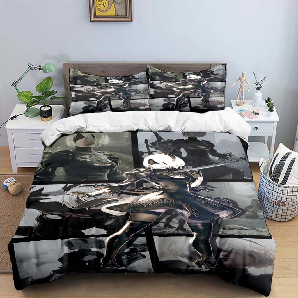 Comforter Famous Film Role A-Automata Nier Print Bedding Sets Bed Supplies Set Bed Comforter Set Bedding Set Luxury Gift