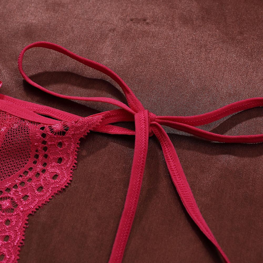 Sexy Thongs Fine Lingerie Adjustable And Detachable Waist Belt Lace Women Sexy Low Waist Perspective Super Comfortable Bow Lingerie
