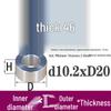 Außen-Ø 20mm Aluminiumlegierung Flache Unterlegscheibe Abstandshalter mit M6/M8/M10/M12 Innenloch - Metallwellenbuchse Isoliersäule.