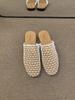 Summer Outer Wear Popular Mesh Woven Breathable Bag Head Half Slippers Women's 2025 New Versatile Outer Wear Fishing Net Sandals