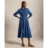 Women Chambray Tie Waist Shirt Dress Wmpodrsnfa21165400