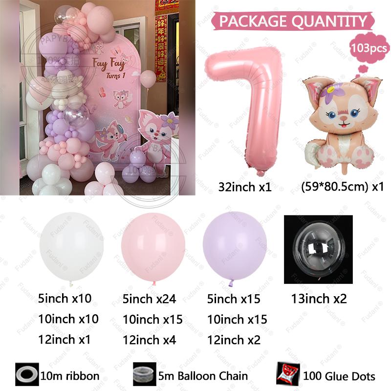Pink Lina Bell Theme Balloon Balloon Arched Garland Set Macaron Balloon Suitable for Wedding Birthday Shower Gender Reveal Gift