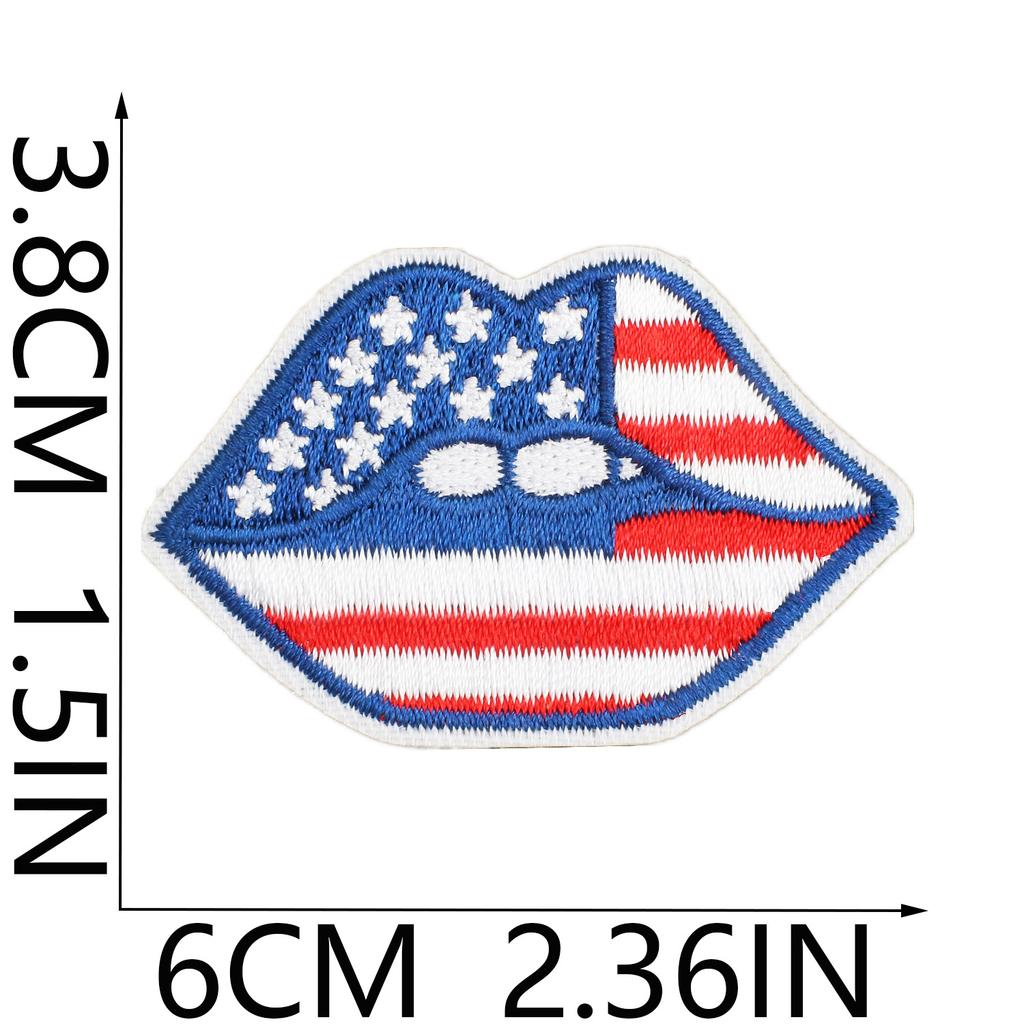 American National Day Cake Embroidery Cloth Sticker Bag Decoration Patch Sticker Independence Day Love Eagle Computer Embroidery Label