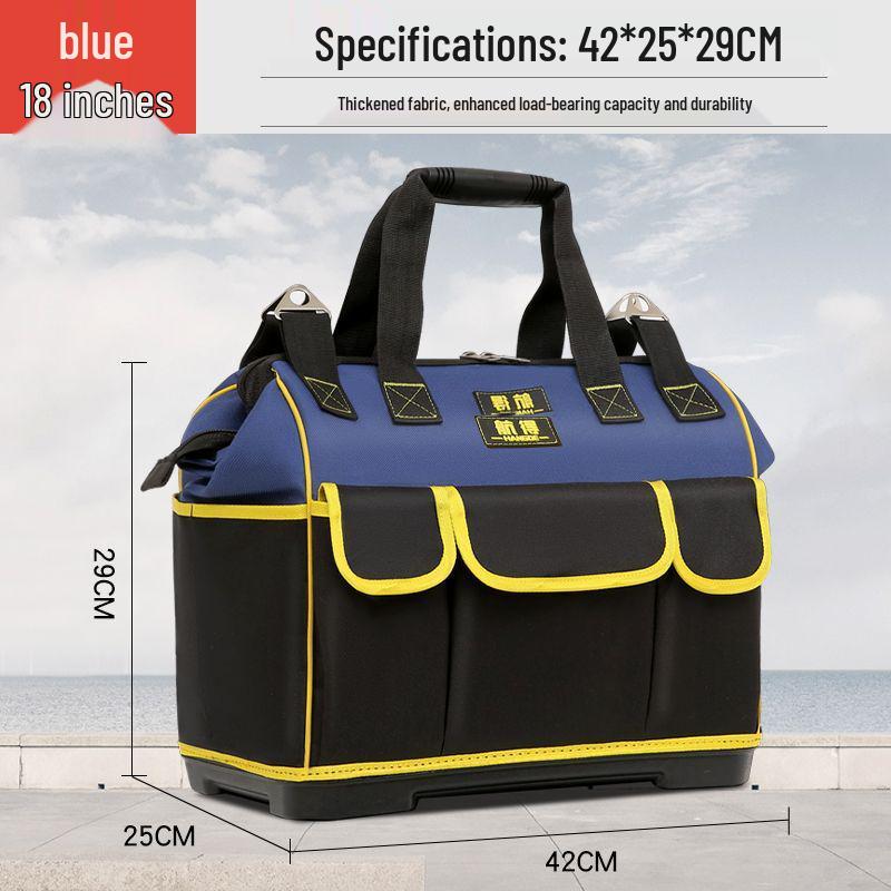 Large Canvas Electrician Tool Bag – Multifunctional Handheld for Repair, Installation, Woodworking, and Construction