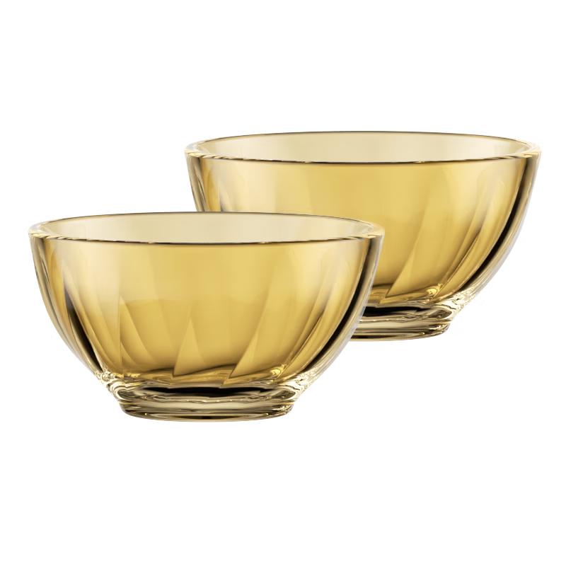 VISIONS Corning Crystal Amber Glass Bowl Set