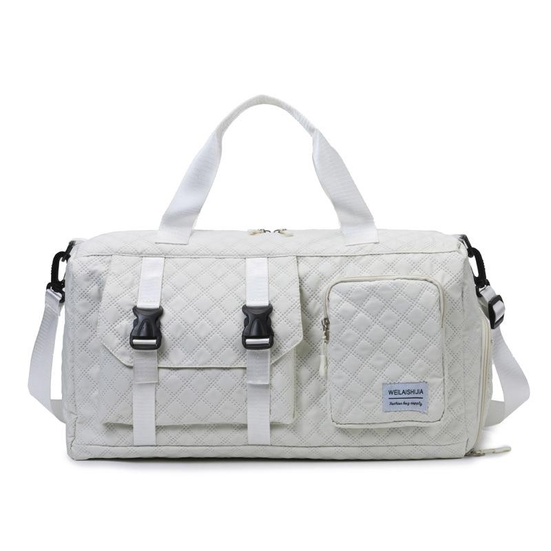 New fashion travel bag women's rhombus large-capacity handbag dry and wet separation swimming fitness bag yoga bag