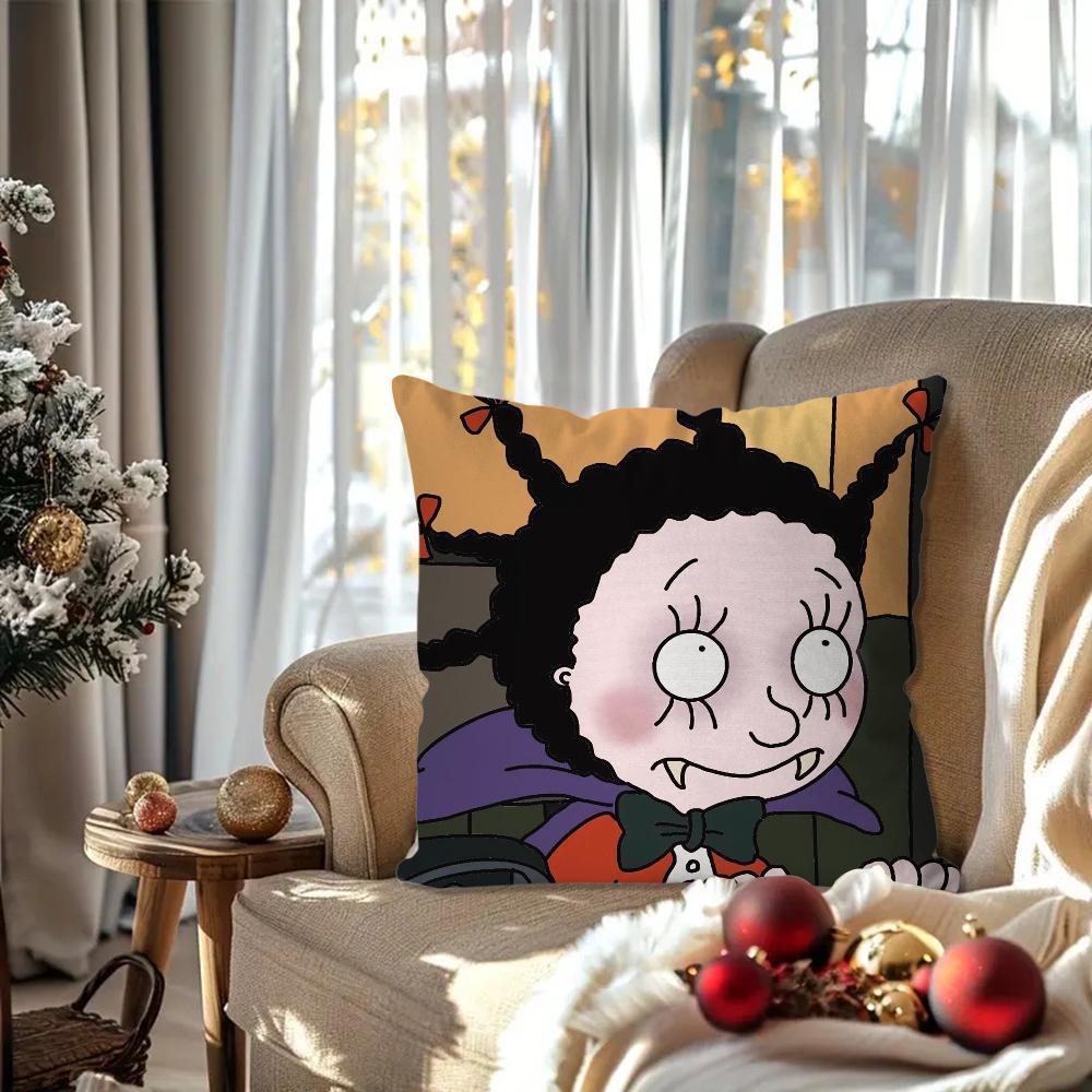 M-Mona the V-Vampire animated series Pillow Case Square Pillow Bedroom Sofa Leisure ComfortCar Living Room Home Decoration 40X40
