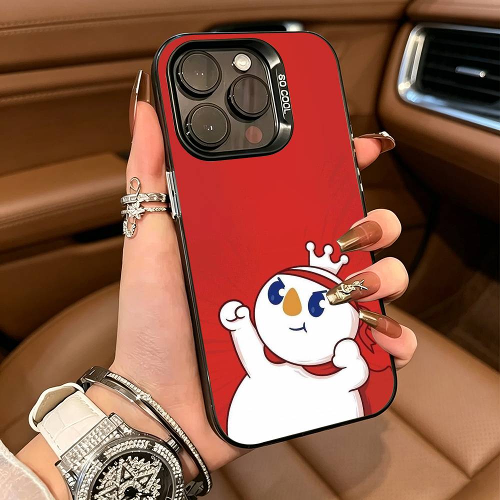 Mixue Ice Cream Tea Phone Case For iPhone 17,16,15,14,13,12,11 Plus Pro Max Colored Silver Phone Case
