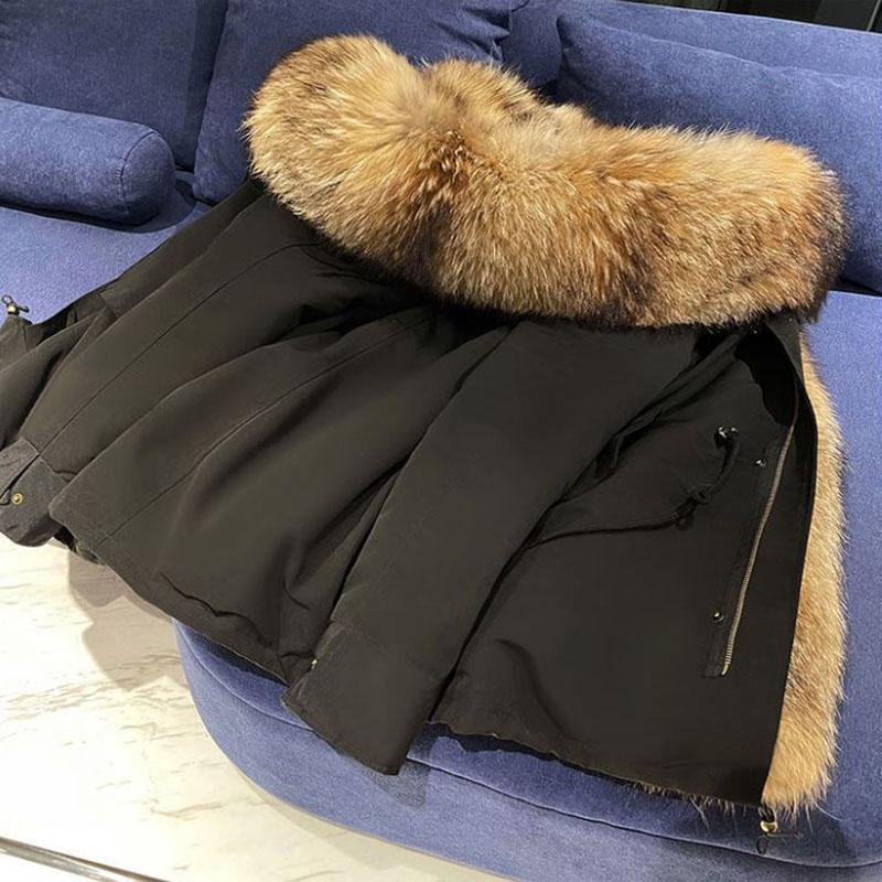 Winter Pie Overcoming Faux Fur Liner Mid-length Women's Parka Coat Plus Velvet Thick Warm Down Jacket