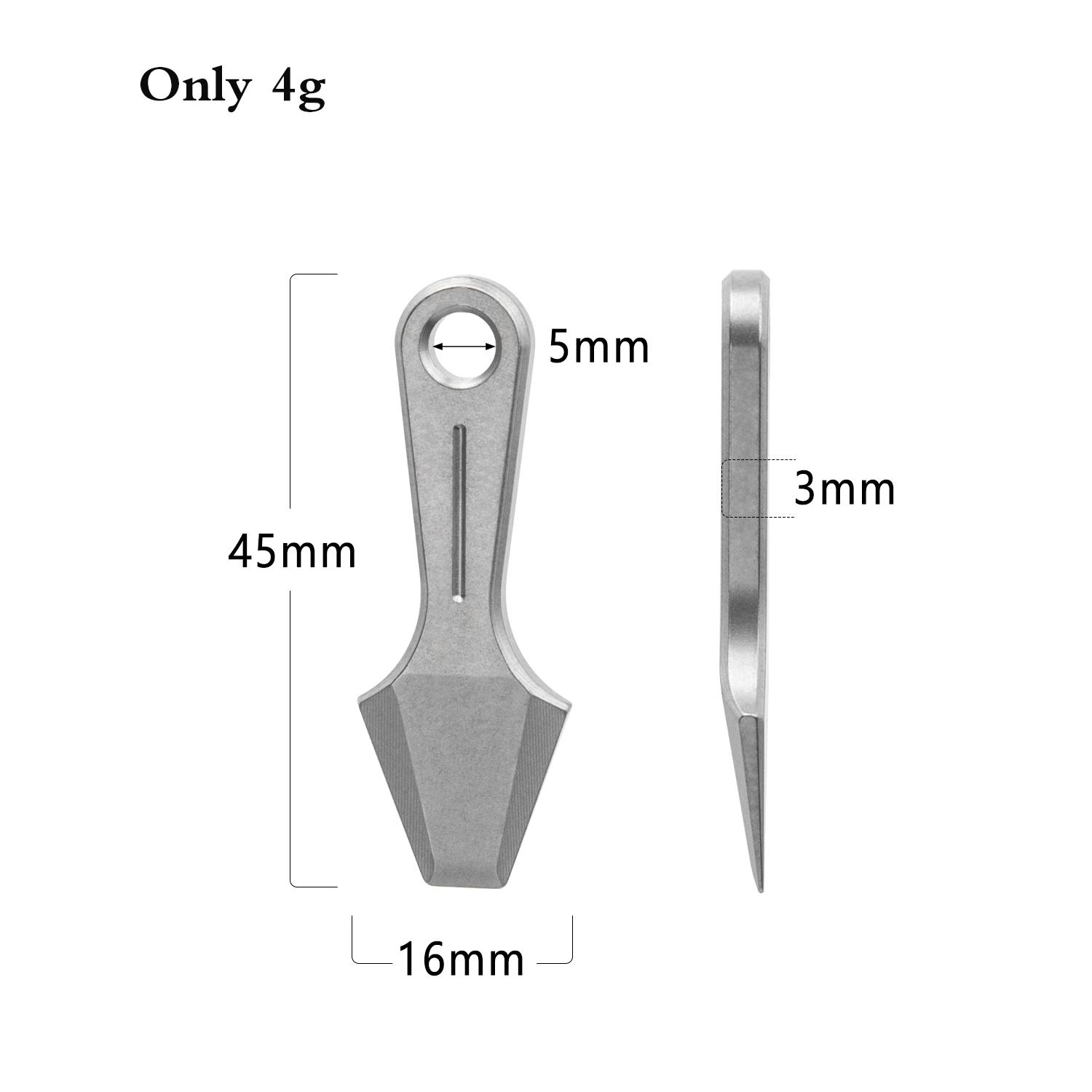TC4 Titanium Alloy Pry Bar Mini Crowbar EDC Multifunctional Pocket Tool Outdoor Bottle Opener Exquisite Gift