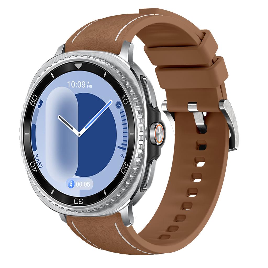 Original Silicone+Leather Strap for Samsung Galaxy Watch 8 Classic 46mm Comfortable Bracelet Galaxy Watch 8 40mm 44mm Wristband