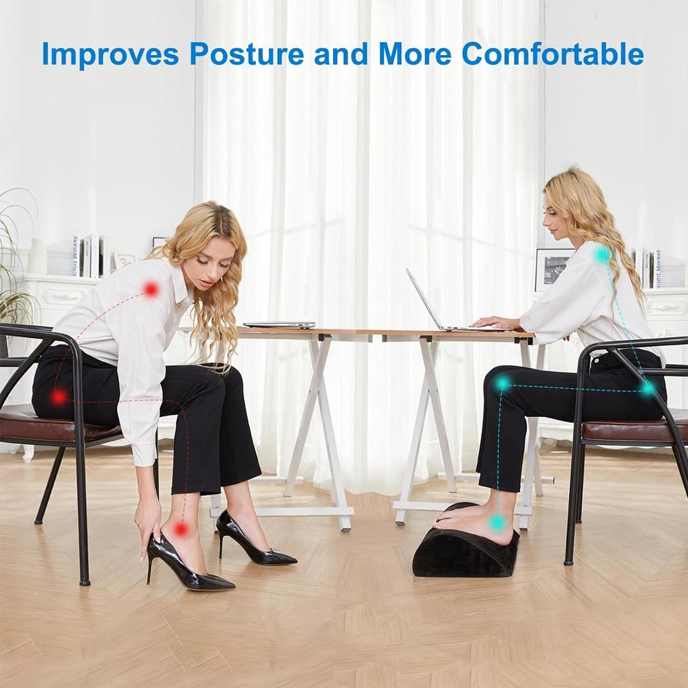 1Pcs 2In1 Adjustable Foot Rest For Under Desk Chiropractor-Endorsed Ergonomic Footrest Premium Comfort