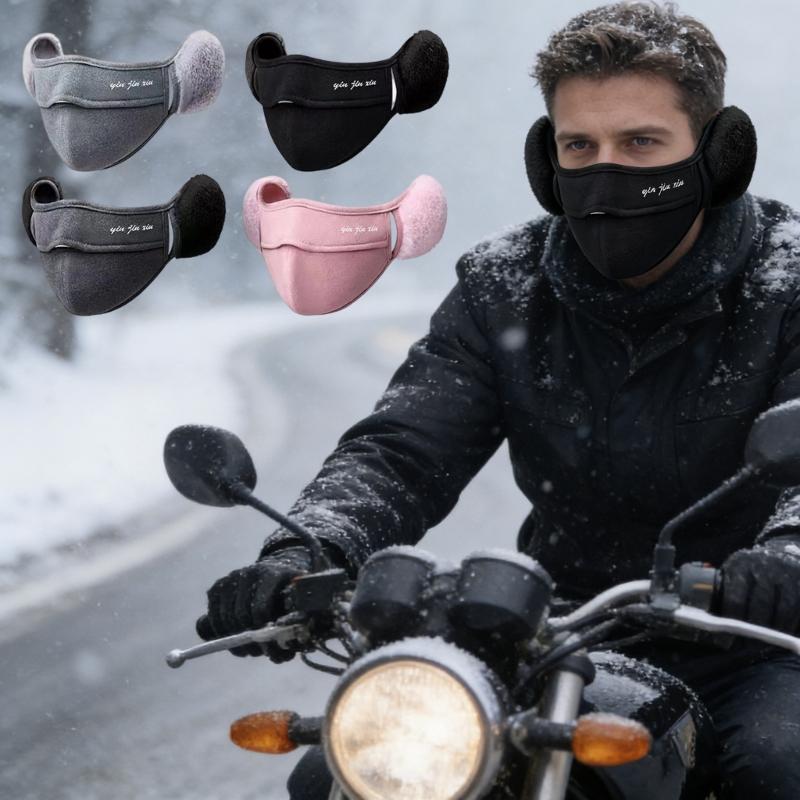 Wind proof Earmuffs Warm Fleece Ear Protections Breathable Mask Winter Outdoor Riding Half Face Mask Winter Warm Scarf