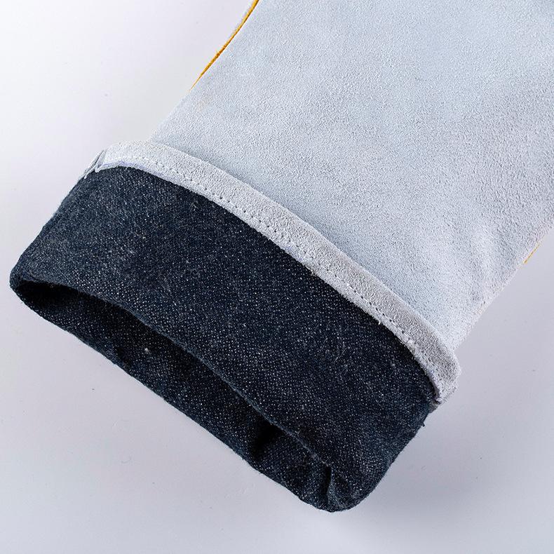 Extended Cowhide Welding Gloves Wear-resistant Gloves Welding Gloves Labor Insurance Cowhide Gardening Welder Gloves