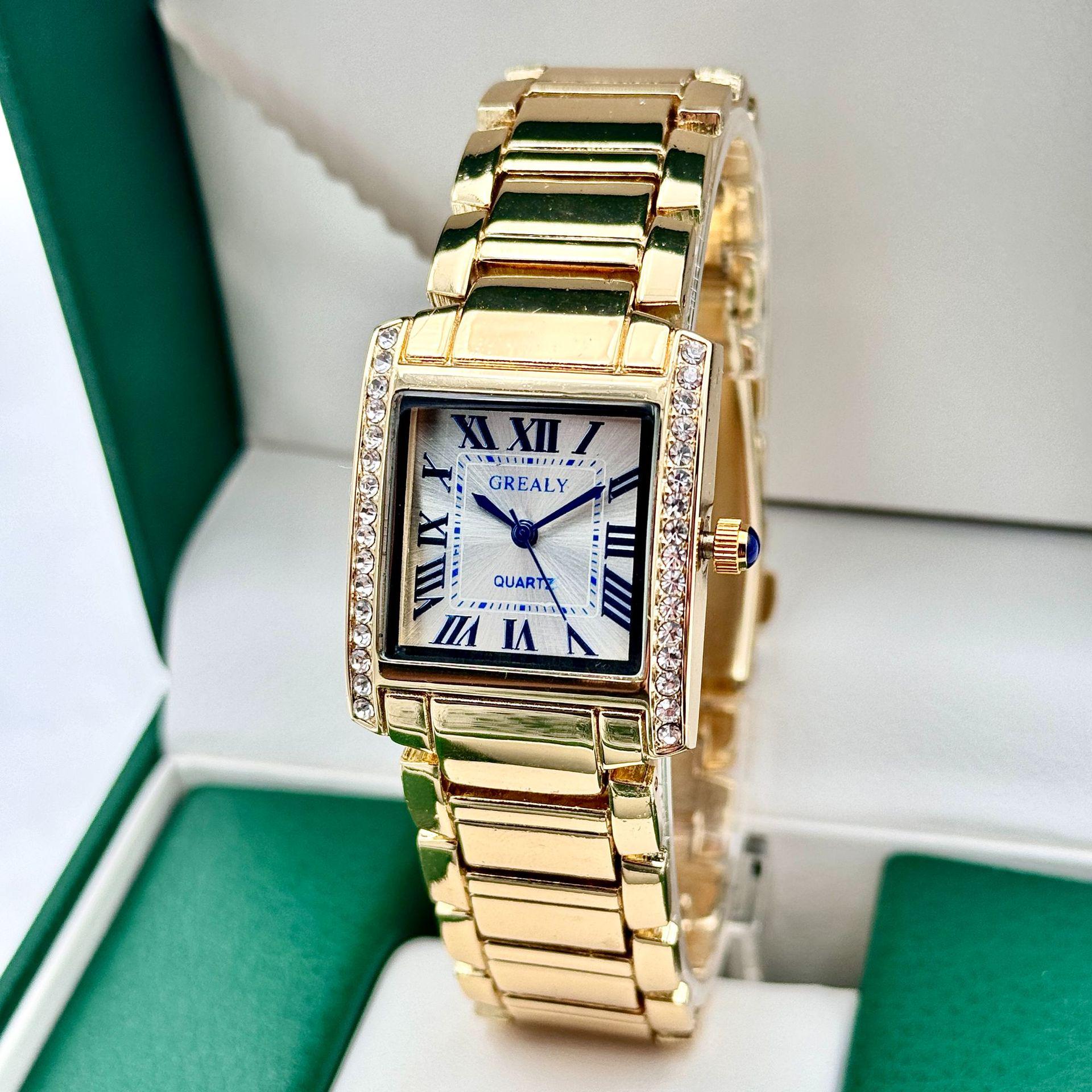 Square Waterproof Couple Quartz Watch - Fashionable for Men and Women