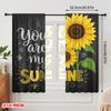 2pcs 2D Flat Printing Drapes Sunflower You Are My Sunshine Polyester Without Electricity All Season Party & Holiday Decor