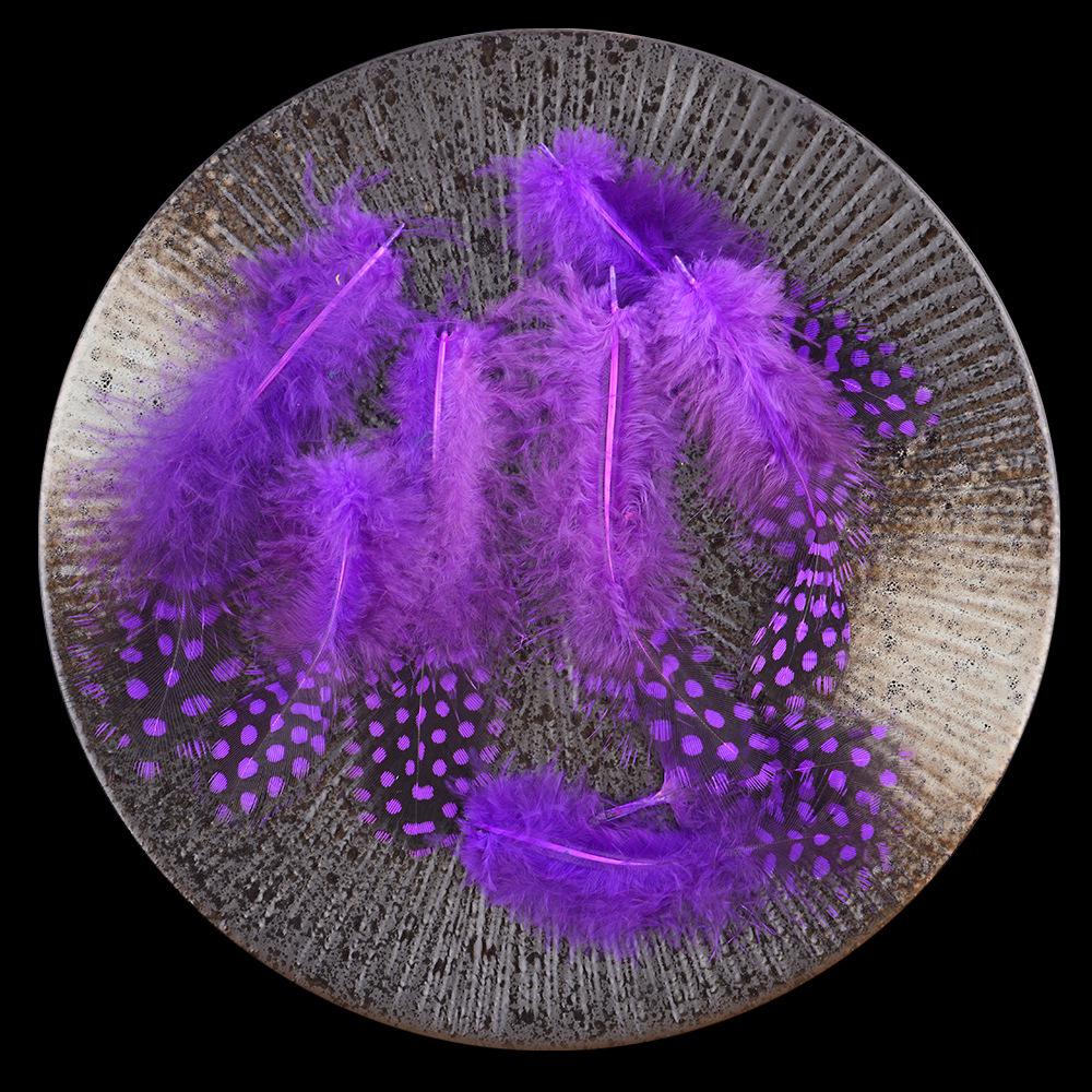 Plumes à Pois Naturelles pour Accessoires de Bâtonnet Jouet pour Chat DIY - 50 pcs.