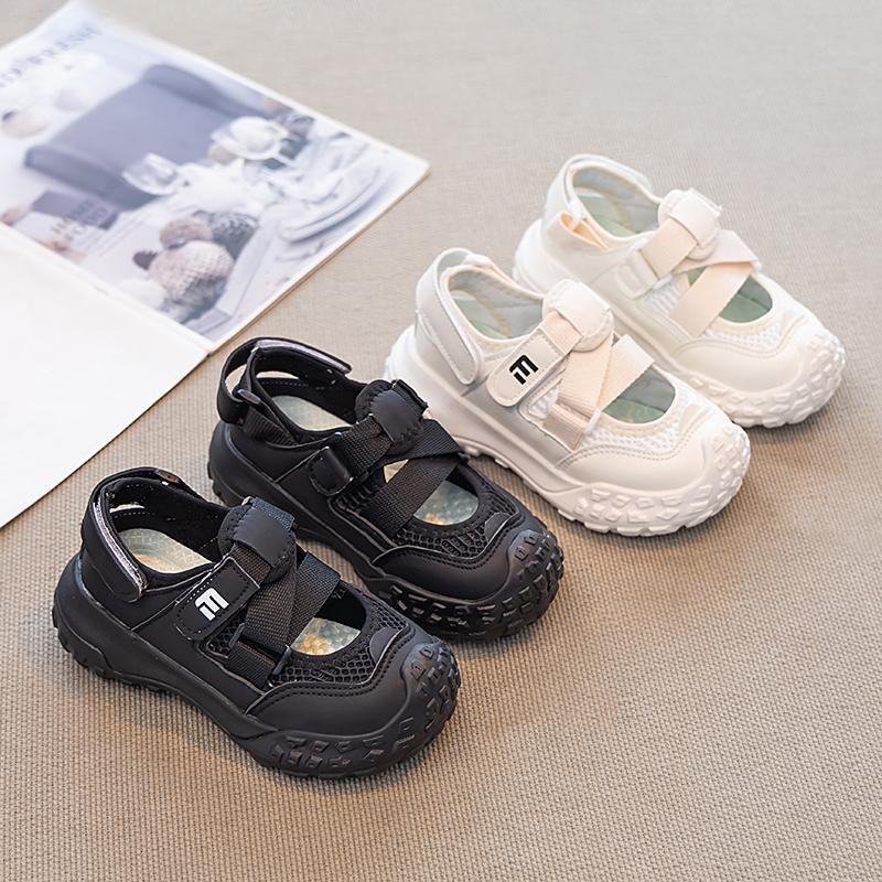 Students Casual Shoes Non-slip Soft Sole Boys Girls Sports Sandals Mesh Breathable 2025 Summer New Children Running Shoes Trendy