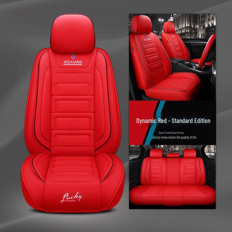 

Universal 5-Seat Full Surround Car Seat Cover - All-Season Cartoon Design Five-seat Standard without Headrests & Cushions