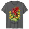 St Davids Day Welsh Flag Dragon Daffodil Wales Festival T Shirt Unisexs Kids Unisex