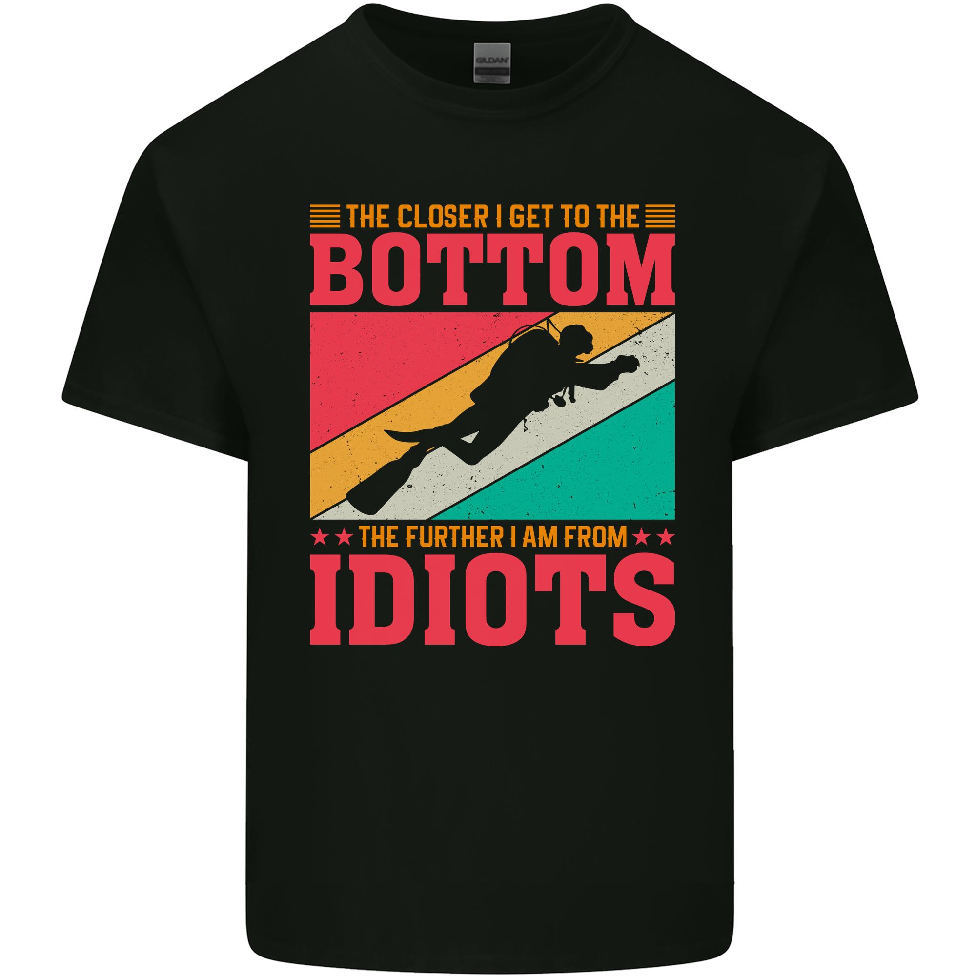 Further From Idiots Funny Scuba Diving Diver Unisexs Light Cotton TShirt S