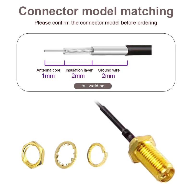 2/4/8 szt. Kabel Pigtail RP SMA Kabel 1.13 Złącze żeńskie SMA do kabla UFL/U.FL do przedłużenia anteny WiFi
