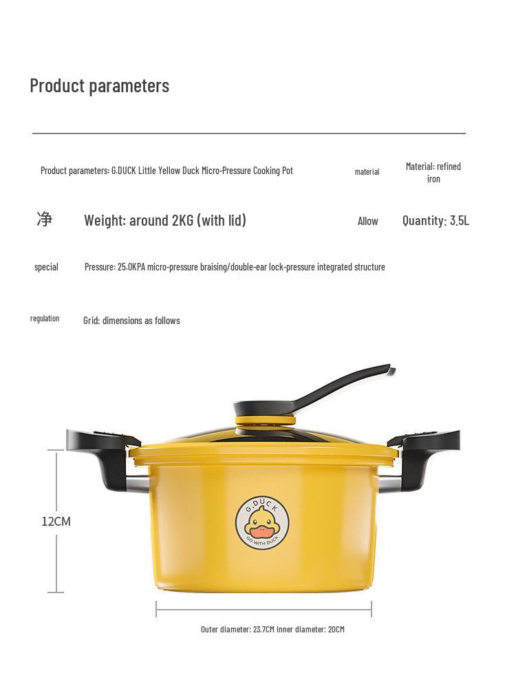 New Multifunctional Little Yellow Duck Non-Stick Micro Pressure Cooker Stew Pot