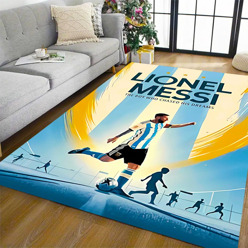 Argentina's Messi Action Carpet Design for Living Rooms Bedrooms Playrooms Kitchen Antislip Carpet Anime Office Decor Wedding Party Gift