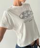 THE GREEN LAB Lettering Symbol Crop Short Sleeve T-Shirt [Ivory/Clover]