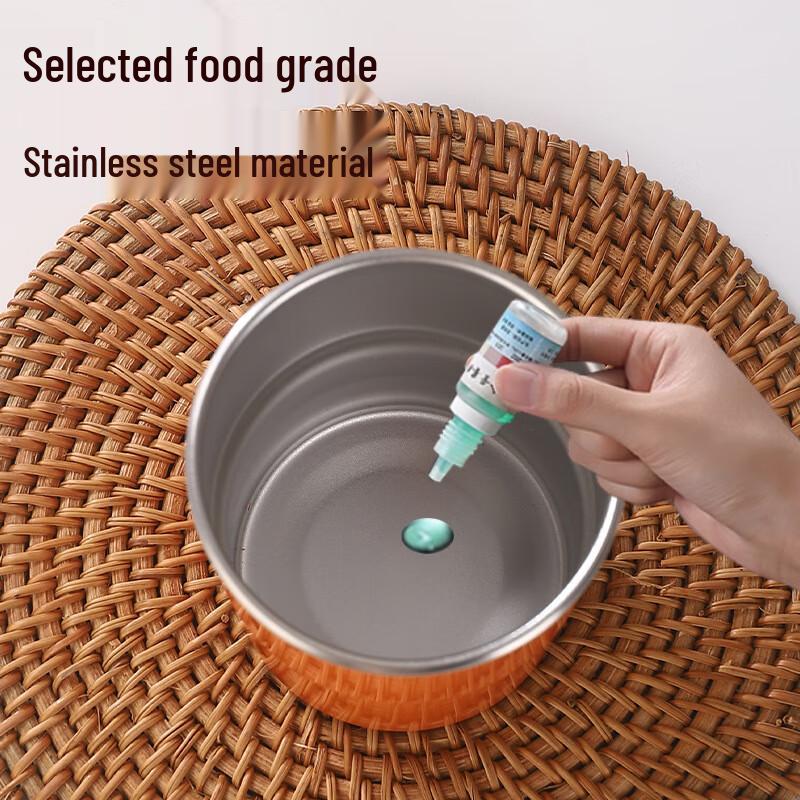 Baizi'en 304 Stainless Steel 0.3L Camping Cup with Lid and Straw