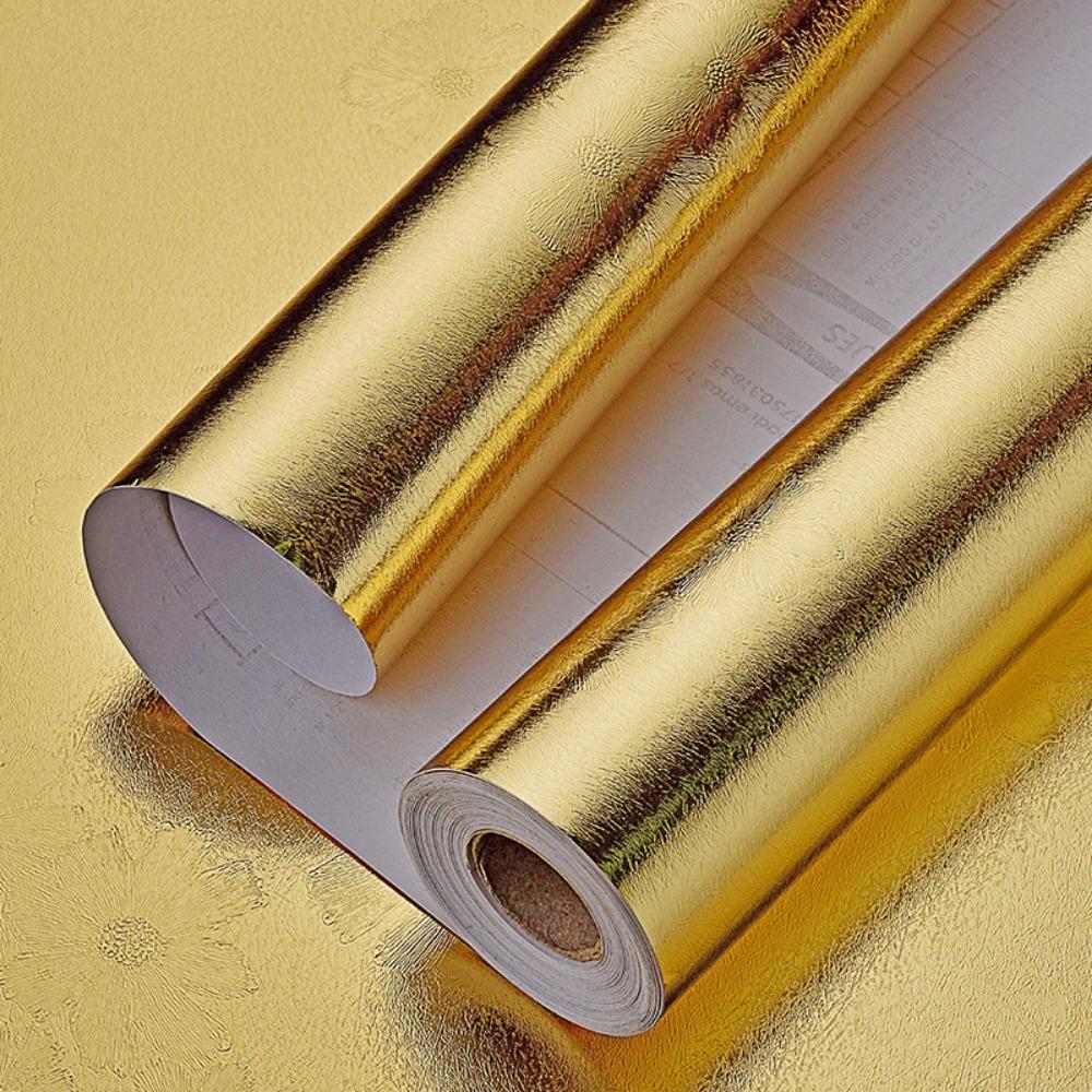40CMx10M Kitchen Oil-proof Sticker PVC DIY Self-adhesive Kitchen Wallpaper Metal texture Thickened Cabinet Wallpaper