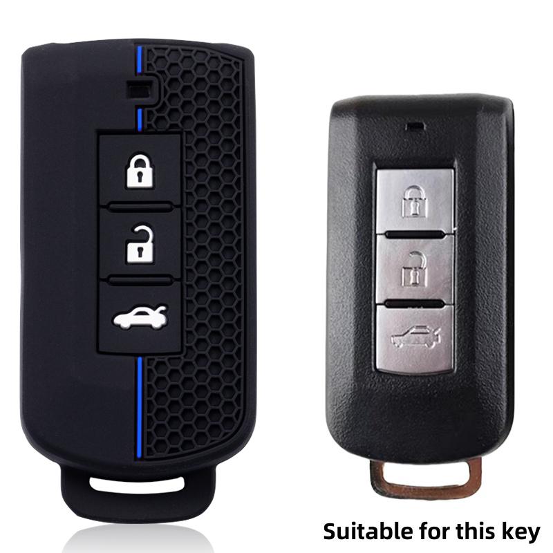 Silicone Car Key Case Cover Shell For Mitsubishi Xpander Outlander Asx Pajero Eclipse Cross Montero