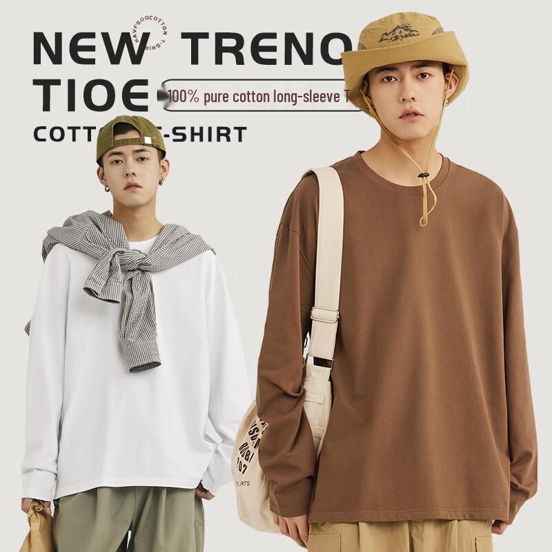 Men's Chinese Style Heavyweight Cotton Long Sleeve T-Shirt