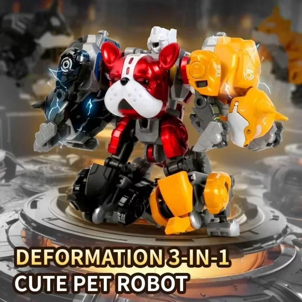Dog Transformation Robot Toy Model Toys Deformation Action Figure Deformation Robot Dog  Kids Toy